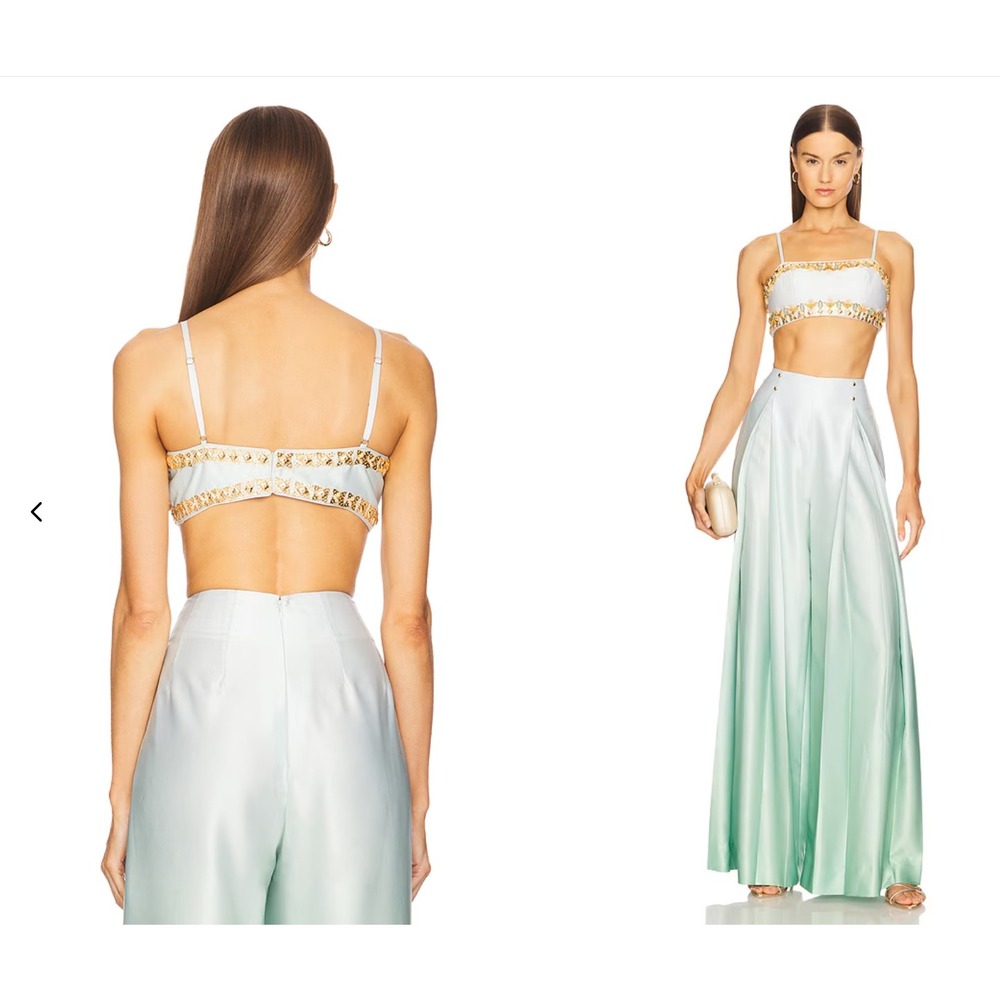 Papa Don't Preach x Revolve Got You Hooked Embellished Bustier Top S